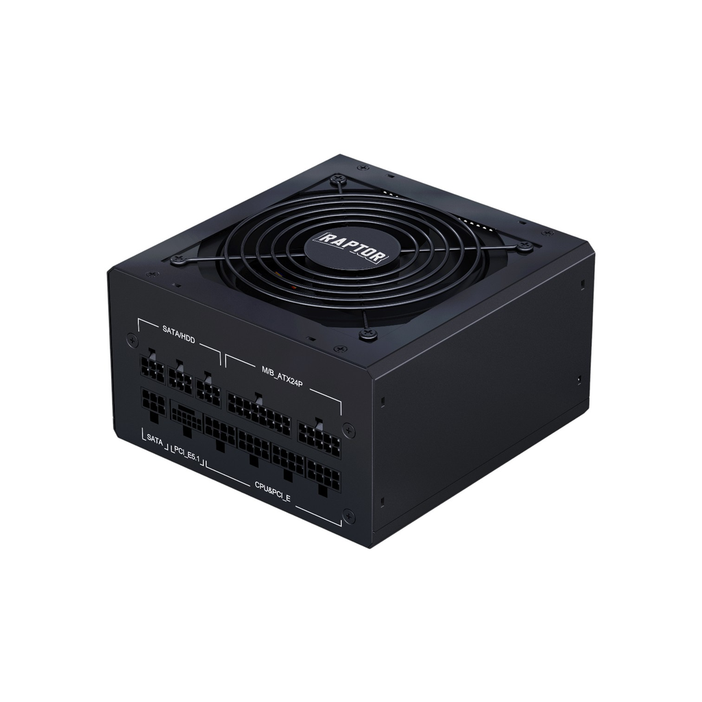 Fuente ATX 80+ 800w RAPTOR Gold Full Modular PCIe 5.1 Negra