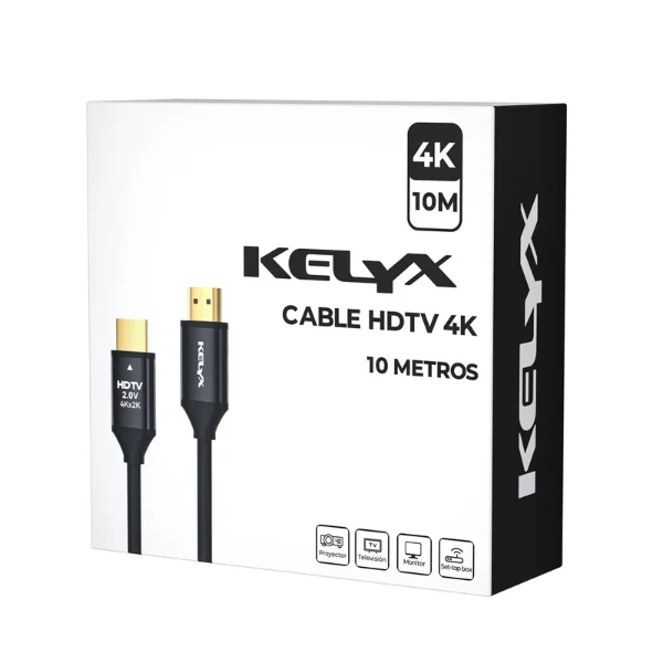 Cable HDMI 4K (A/A) - M M - 10.0Mts KELYX
