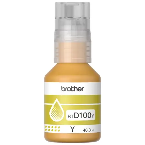 Botella Tinta Original BROTHER  BTD100 Amarillo