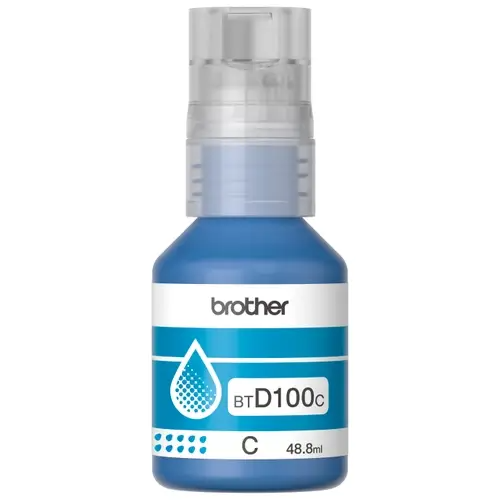 Botella Tinta Original BROTHER  BTD100 Cian
