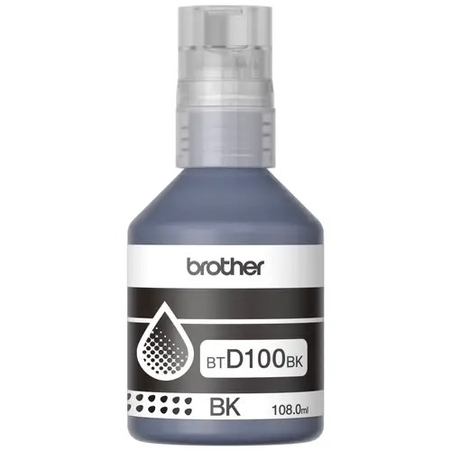 Botella Tinta Original BROTHER BTD100 Negro
