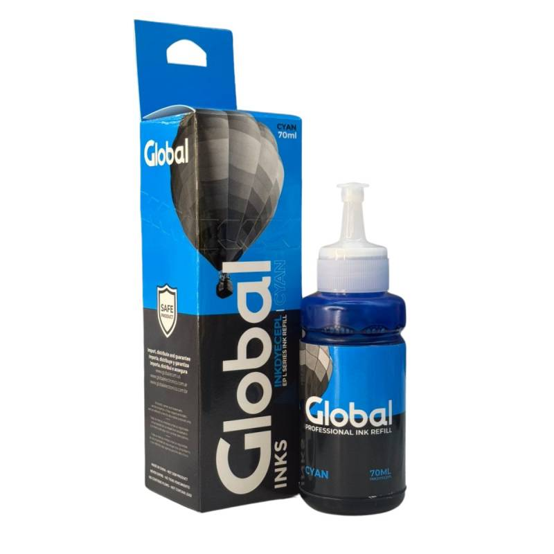 Botella Tinta Alternativa EPSON 664 70ml GLOBAL (C) Cian