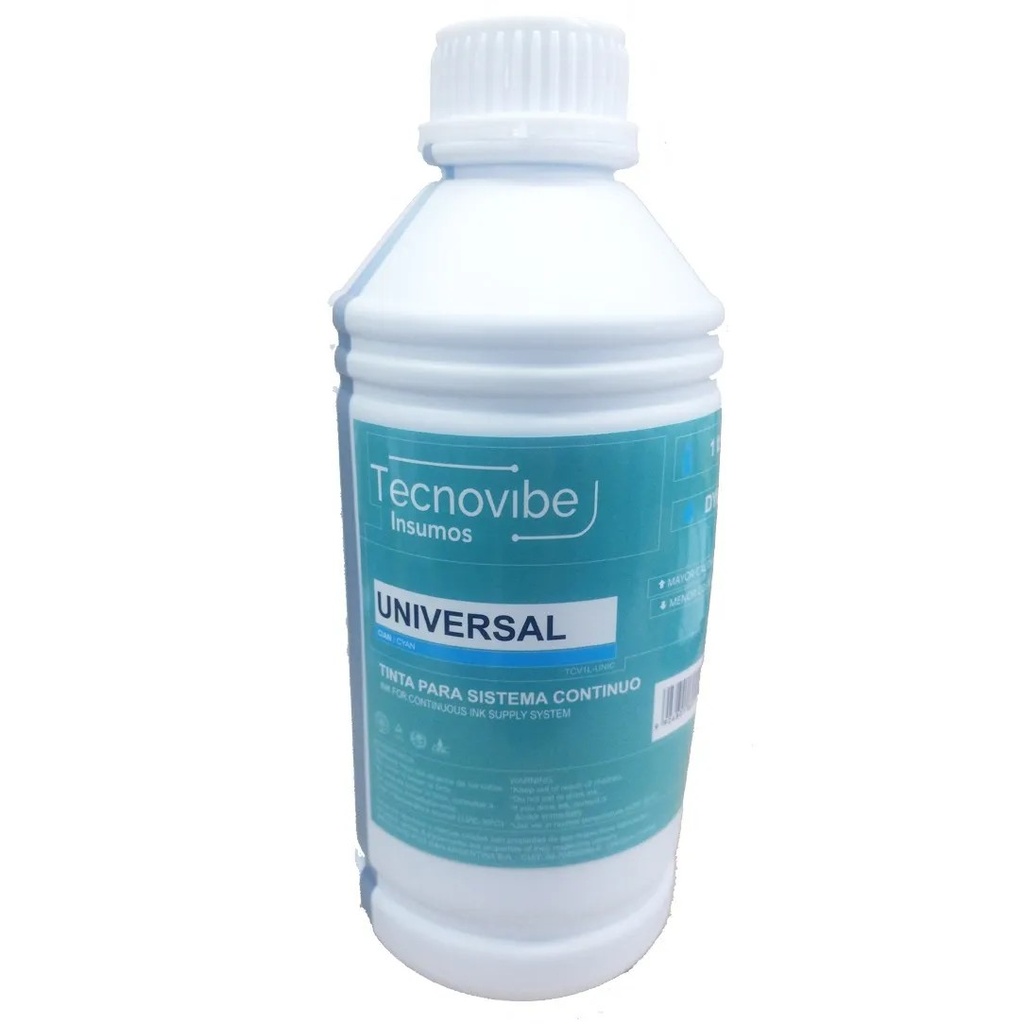 Botella Tinta Alternativa UNIVERSAL 1 Litro Cian