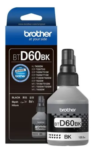 Botella Tinta Original BROTHER BTD60BK Negro