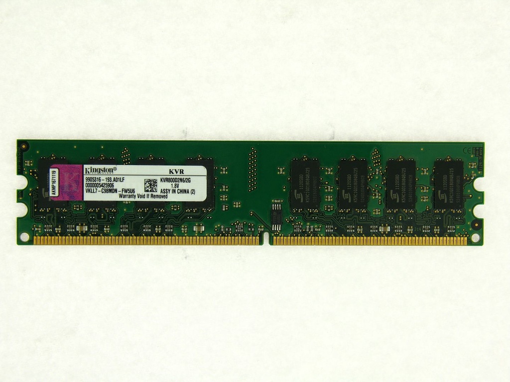 Memoria DDR2 2GB 800MHz Kingston KVR800D2N6/2G