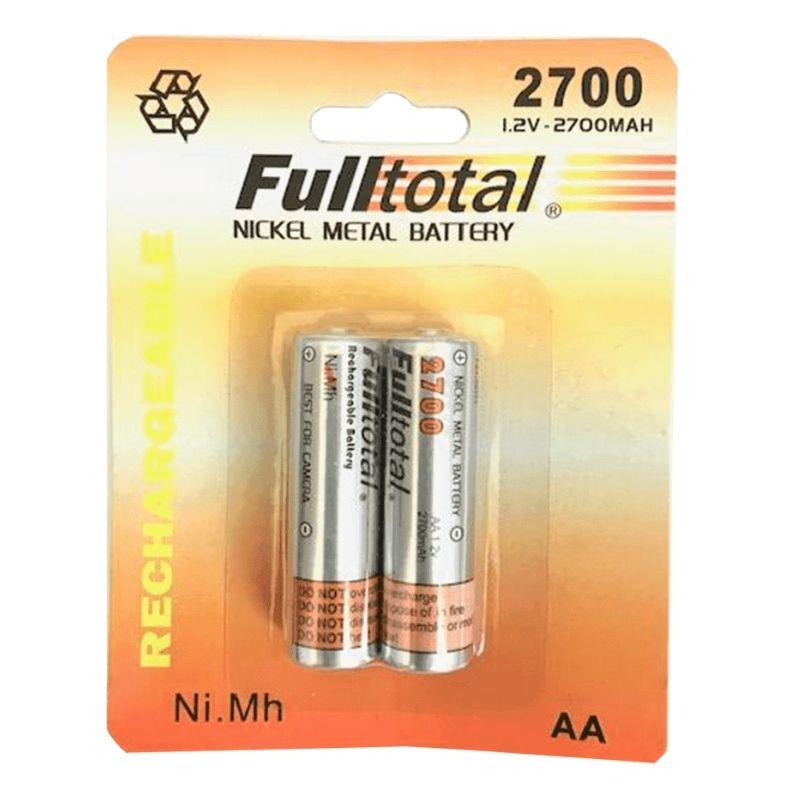 Pilas Recargables Blister 2 Unidades FULLTOTAL 1.2v 2700mAh AA