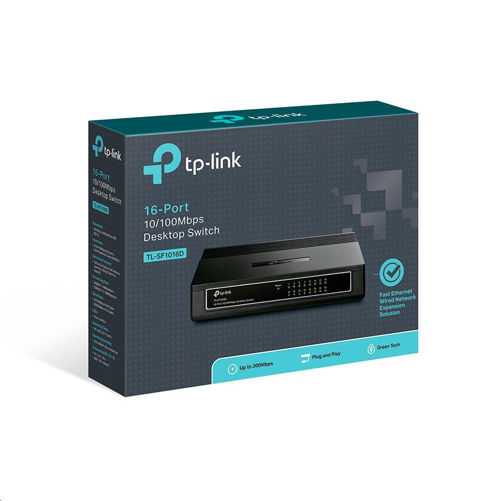 Switch 16 Puertos 10-100 TPLINK TL-SF1016D Desktop