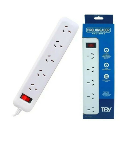 Zapatilla 5 TOMAS TRV Cable 1.5M Blanca