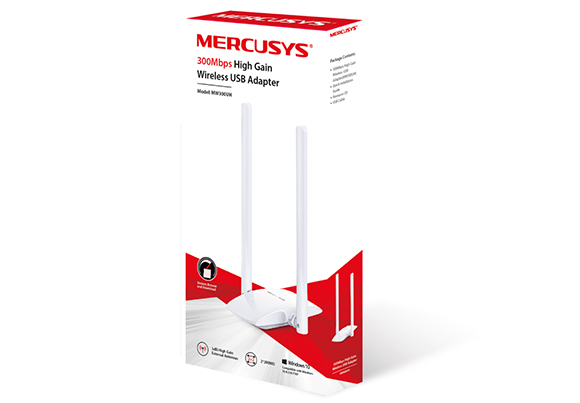 Adaptador USB WiFi 300Mbps Mercusys MW300UH 2 Antenas