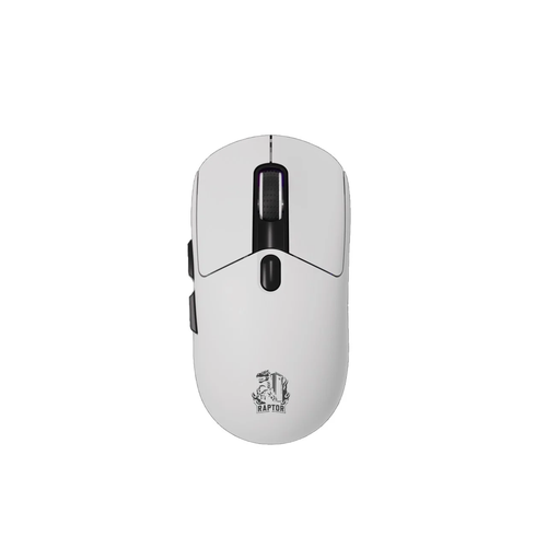 Mouse inalambrico Gamer Raptor Storm Grip 7 botones 24000dpi RGB Pixart Sensor White
