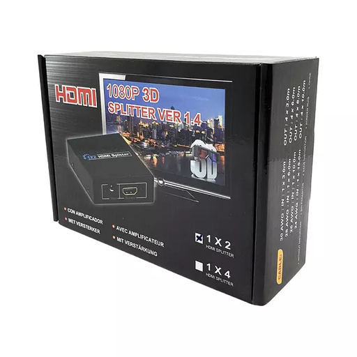 Adaptador HDMI Splitter (HDMI*1 / HDMI*2) M - H c/fuente