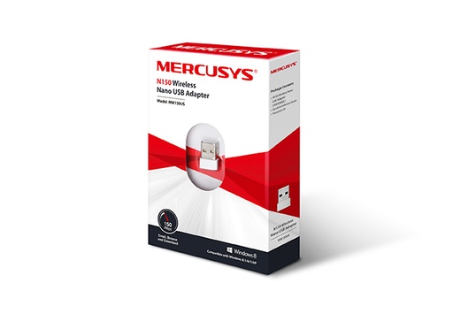Adaptador USB WiFi 150Mbps Mercusys MW150US Nano