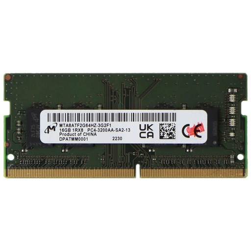 Memoria SODIMM DDR-4 16Gb 3200MHz Micron 1.2v