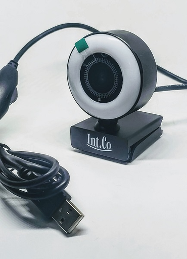 Camara Web USB INTCO Full Hd 1080p con Micrófono y Luz Led