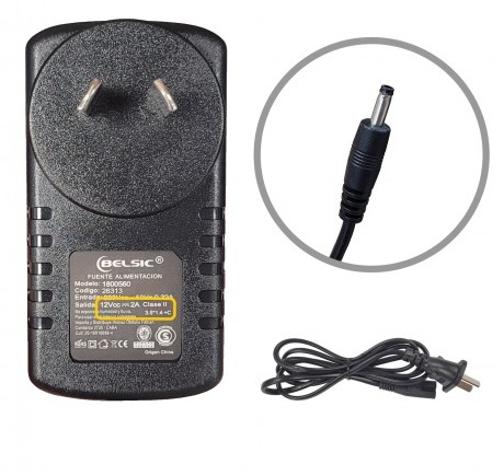 Cargador SHURE/BELSIC/ELEMAX  24w 5.0v 2.0a TIP 3.5x1.4mm