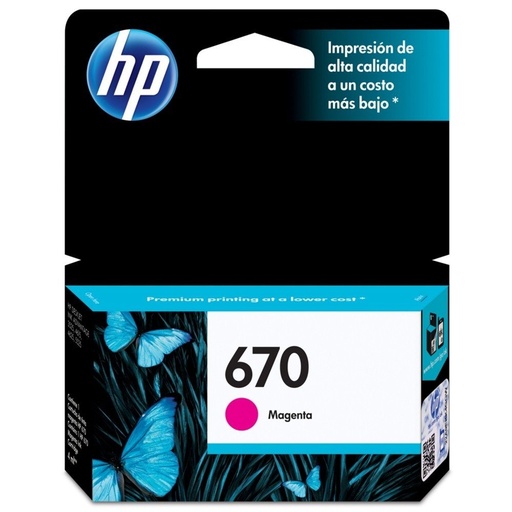 Cartucho Original HP 670 (CZ115AL) Magenta