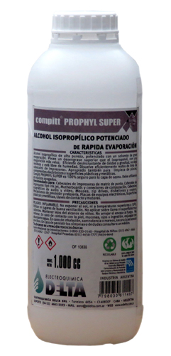 DELTA Compitt Prophyl, Alcohol Isopropílico de alta pureza Botella de 1 Litro (PHXL)