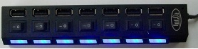 Hub USB 2.0 7 Puertos c/luz e Interruptor