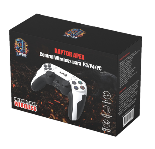 Joystick Inalambrico Recargable Raptor Apex Wireless p/PC/PS3/PS4