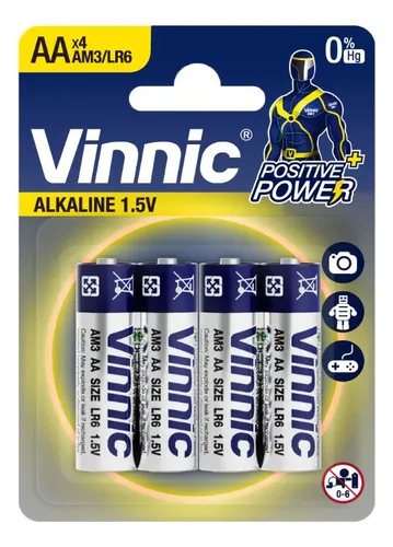 Pilas Alcalinas Blister 4 Unidades VINIC AA