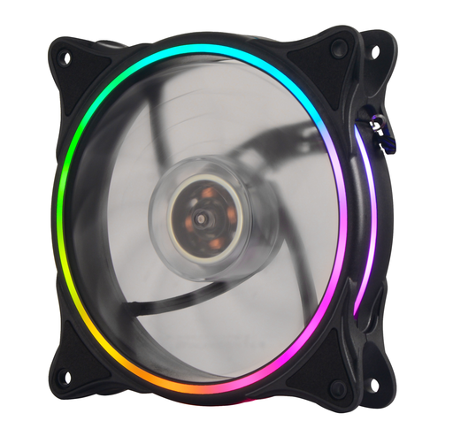 Ventilador G.A.B 120x120x25 Raptor Frost Slim Ring PWM+ARGB Black